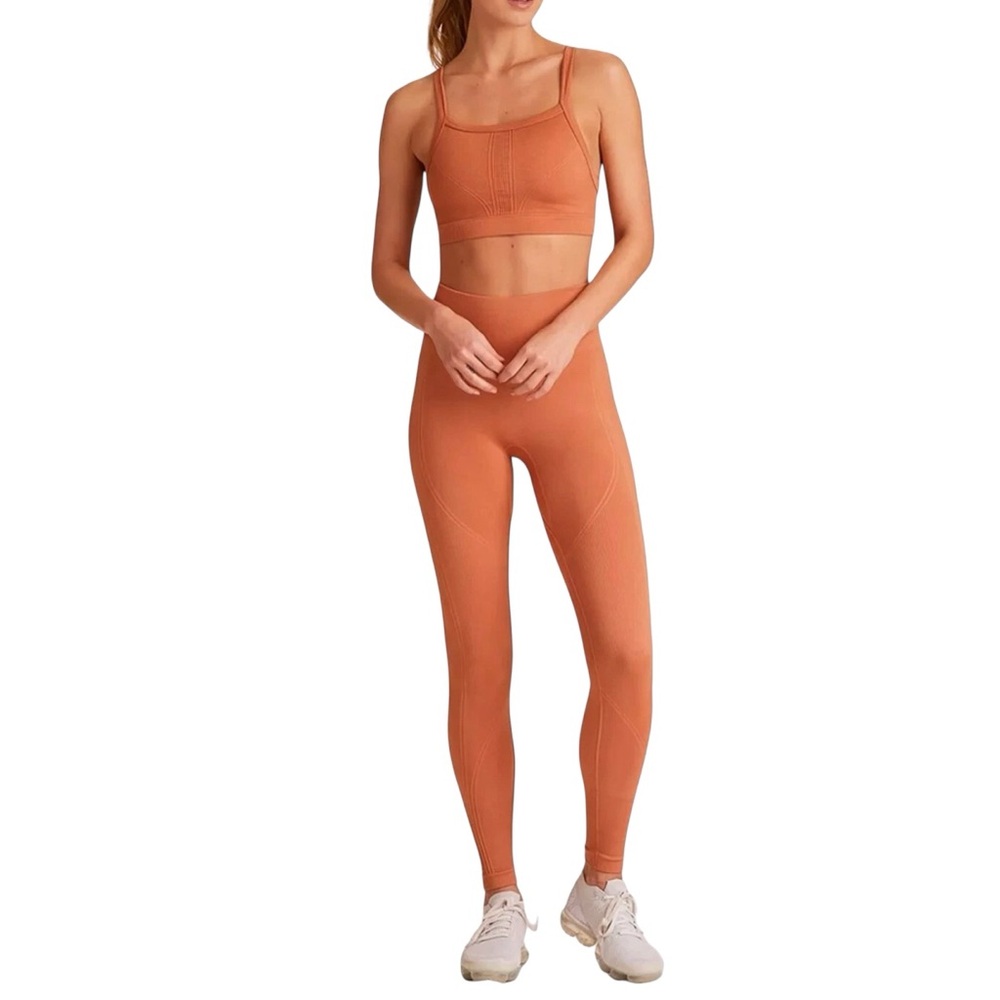 Alala Womens Flow Seamless Yoga Leggings in Terracotta Medium